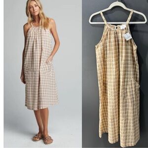 sundays Geo Midi dress Beige Size Medium NWTS